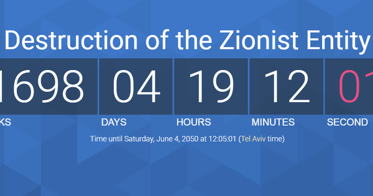 Mossad Keeps Resetting Iran’s CountdownToIsrael’sDestruction Clock