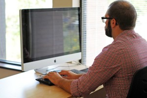 man at computer