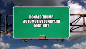 Trump road sign