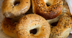 Whole Basket Of Leftover Bagels From Community Event Wont Fit In Dad’s Pockets